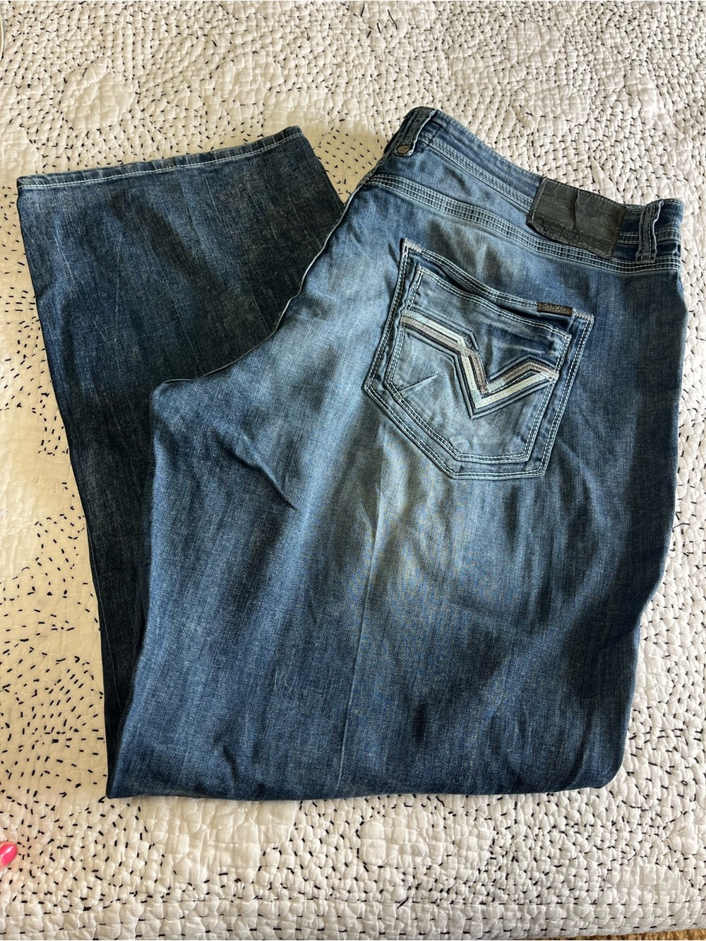 Salvage Supply Co Jeans Buckle Anarchy Straight Regular Fit 40 34 Embroidery